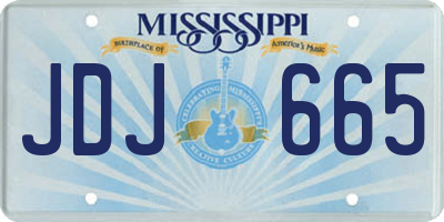MS license plate JDJ665