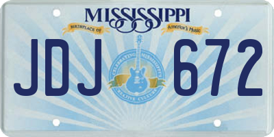 MS license plate JDJ672
