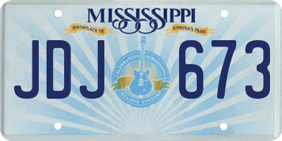 MS license plate JDJ673