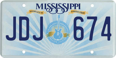 MS license plate JDJ674