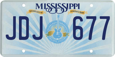 MS license plate JDJ677
