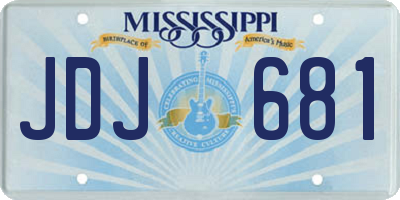MS license plate JDJ681