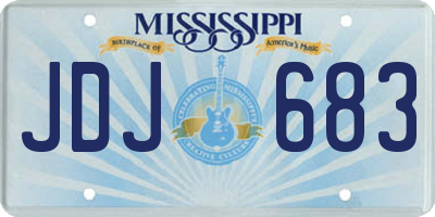 MS license plate JDJ683