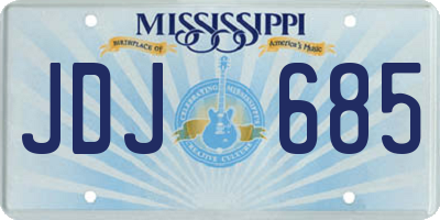 MS license plate JDJ685