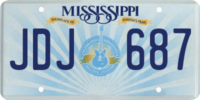 MS license plate JDJ687
