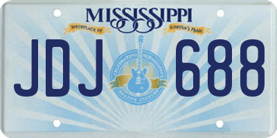 MS license plate JDJ688