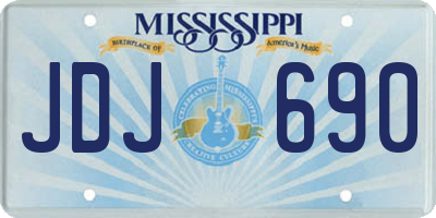 MS license plate JDJ690
