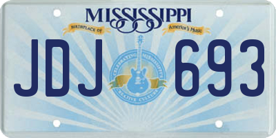 MS license plate JDJ693