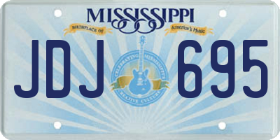 MS license plate JDJ695