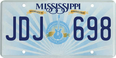 MS license plate JDJ698