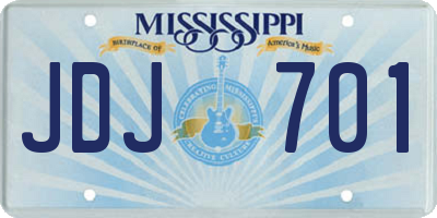 MS license plate JDJ701