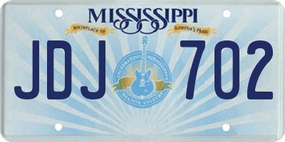 MS license plate JDJ702