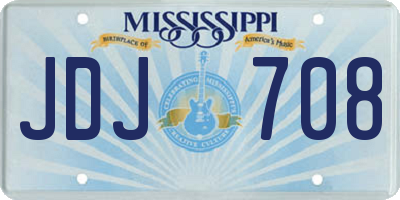 MS license plate JDJ708