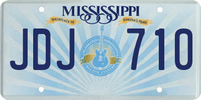 MS license plate JDJ710
