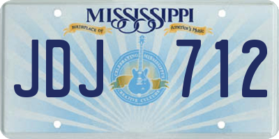 MS license plate JDJ712