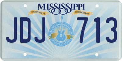 MS license plate JDJ713