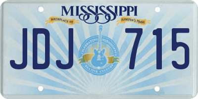 MS license plate JDJ715