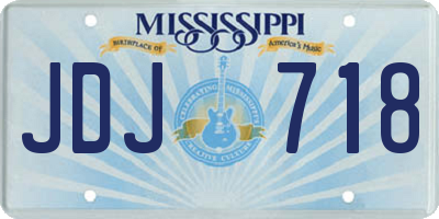 MS license plate JDJ718