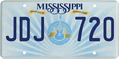 MS license plate JDJ720