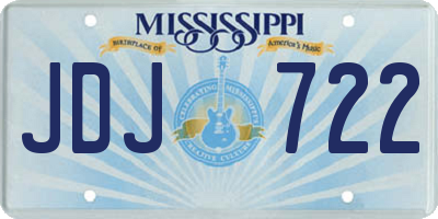 MS license plate JDJ722