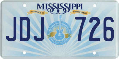 MS license plate JDJ726