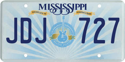MS license plate JDJ727