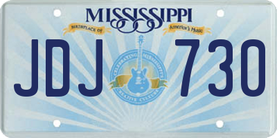 MS license plate JDJ730
