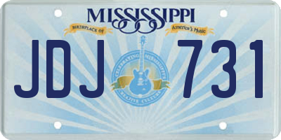 MS license plate JDJ731