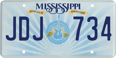 MS license plate JDJ734