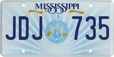 MS license plate JDJ735