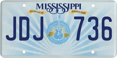 MS license plate JDJ736