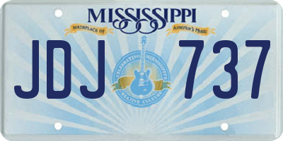 MS license plate JDJ737