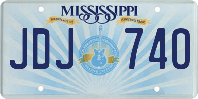 MS license plate JDJ740