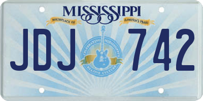 MS license plate JDJ742