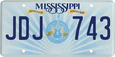 MS license plate JDJ743