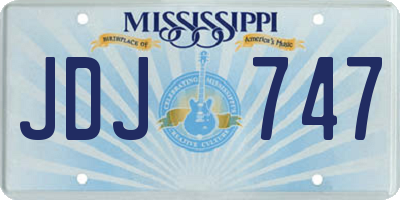 MS license plate JDJ747