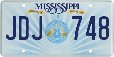 MS license plate JDJ748