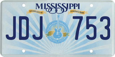 MS license plate JDJ753