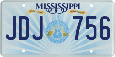 MS license plate JDJ756