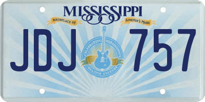 MS license plate JDJ757