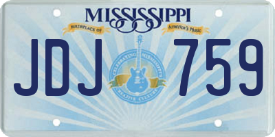 MS license plate JDJ759