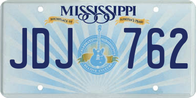 MS license plate JDJ762