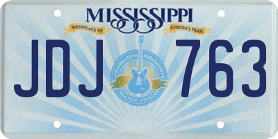 MS license plate JDJ763