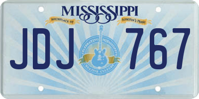 MS license plate JDJ767