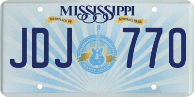 MS license plate JDJ770