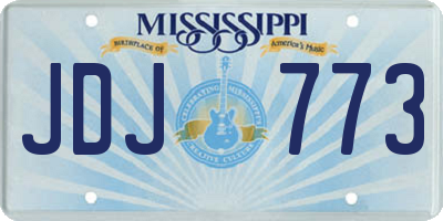MS license plate JDJ773