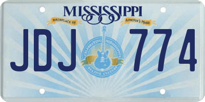 MS license plate JDJ774