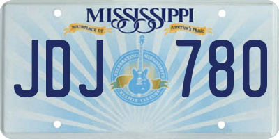MS license plate JDJ780
