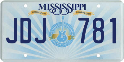 MS license plate JDJ781