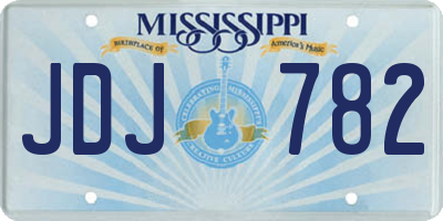 MS license plate JDJ782